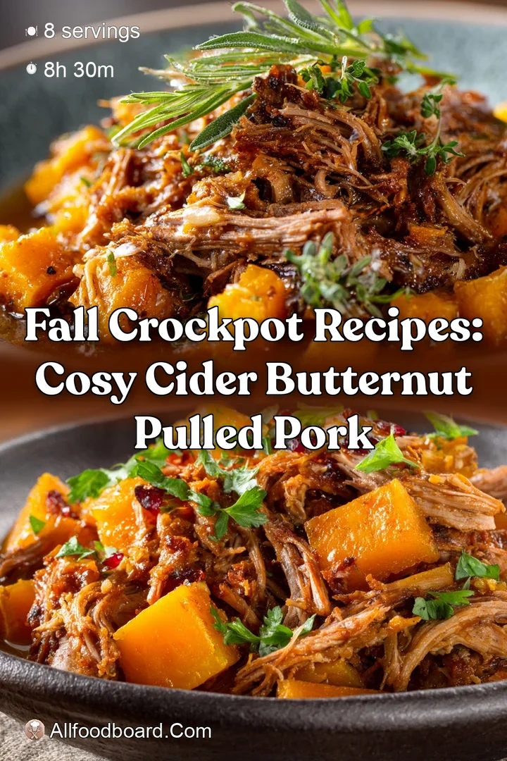 Fall Crockpot Recipes: Cosy Cider Butternut Pulled Pork