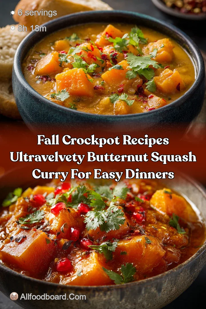 Fall Crockpot Recipes UltraVelvety Butternut Squash Curry for Easy Dinners