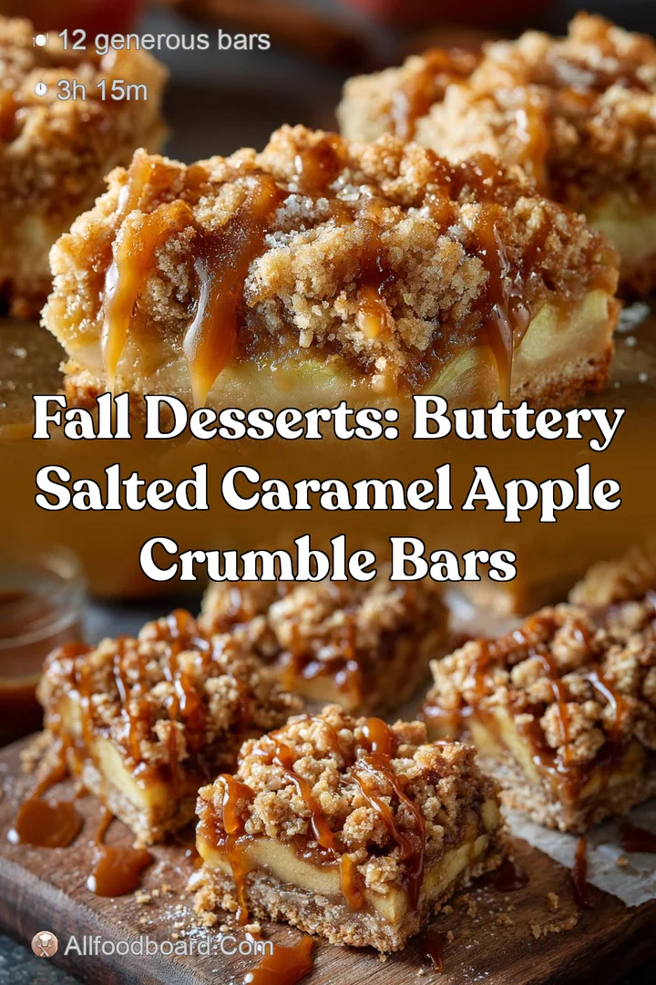 Fall Desserts: Buttery Salted Caramel Apple Crumble Bars
