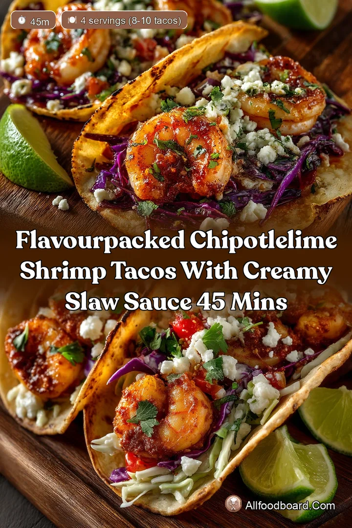 FlavourPacked ChipotleLime Shrimp Tacos with Creamy Slaw Sauce 45 Mins