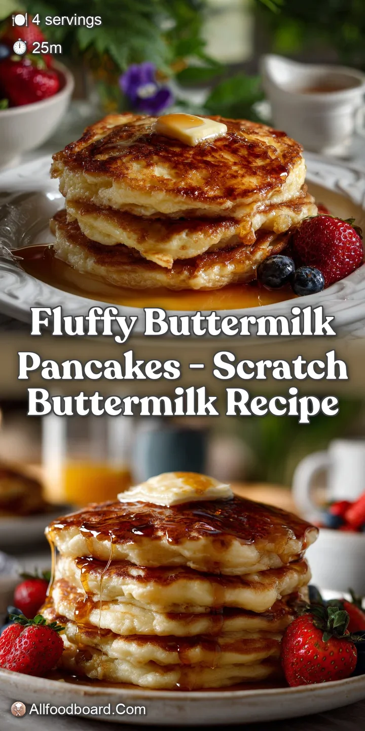 Close-up view of a single pancake, revealing a soft, porous interior with visible bubbles. The warm, inviting textures cre...