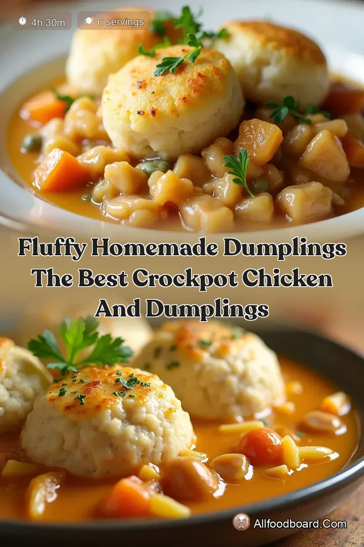 Fluffy Homemade Dumplings The Best Crockpot Chicken and Dumplings