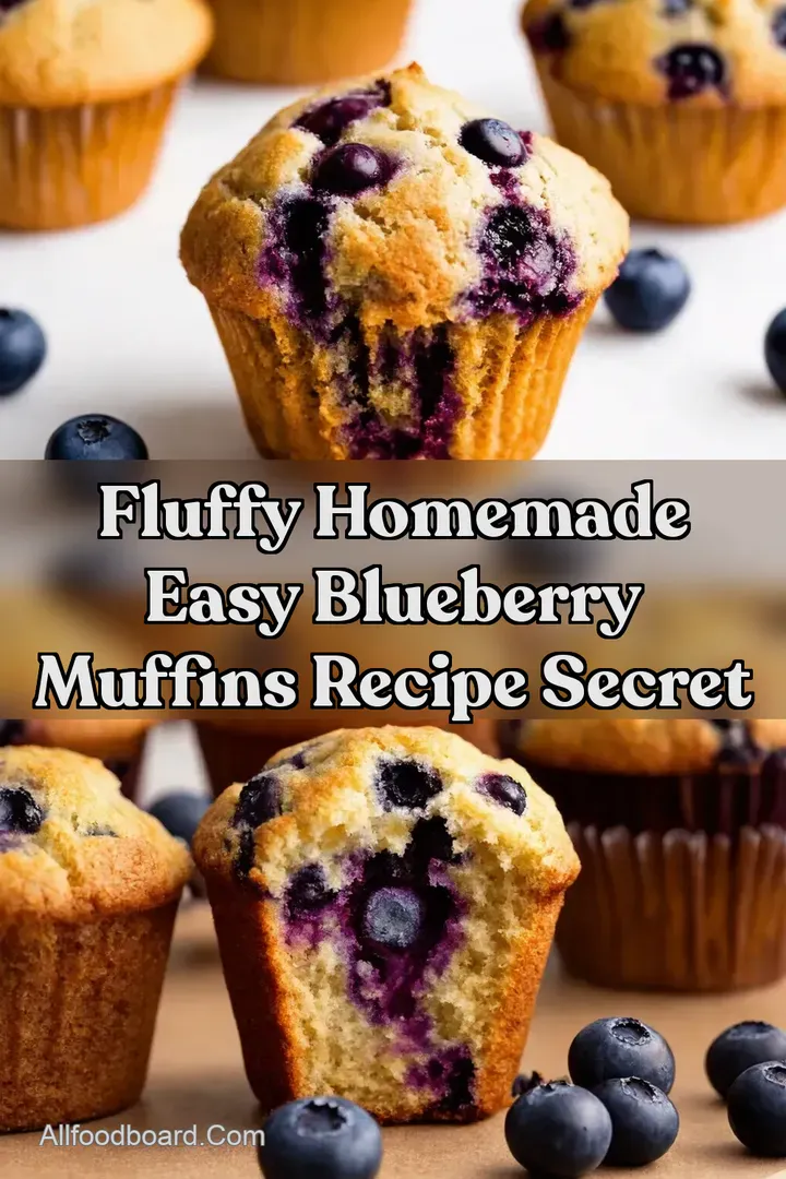 Fluffy Homemade Easy Blueberry Muffins Recipe Secret : PIN FOR LATER Fluffy Homemade Easy Blueberry Muffins Recipe Secret