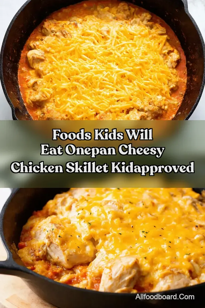 Foods Kids Will Eat OnePan Cheesy Chicken Skillet KidApproved : PIN FOR LATER Foods Kids Will Eat OnePan Cheesy Chicken Skillet KidApproved