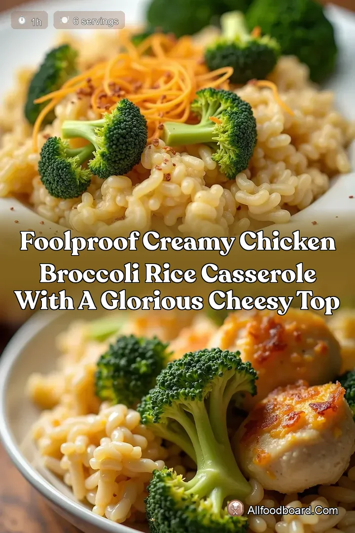 Foolproof Creamy Chicken Broccoli Rice Casserole with a Glorious Cheesy Top