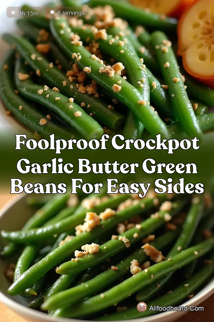 Foolproof Crockpot Garlic Butter Green Beans for Easy Sides
