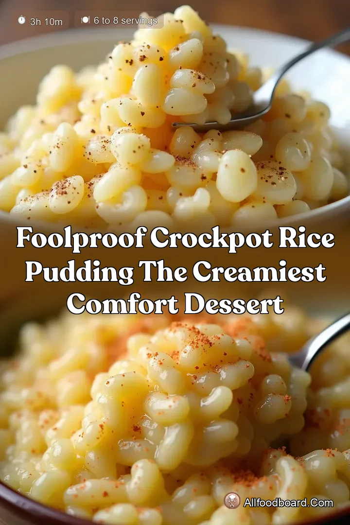 Foolproof Crockpot Rice Pudding The Creamiest Comfort Dessert : PIN FOR LATER Foolproof Crockpot Rice Pudding The Creamiest Comfort Dessert