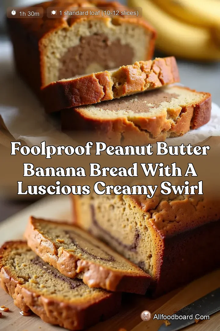 Foolproof Peanut Butter Banana Bread with a Luscious Creamy Swirl