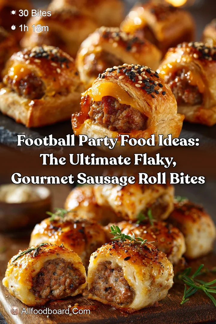 Football Party Food Ideas: The Ultimate Flaky Gourmet Sausage Roll Bites