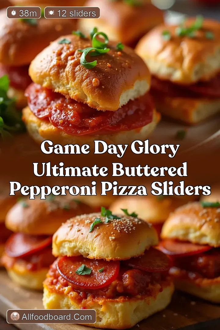Game Day Glory Ultimate Buttered Pepperoni Pizza Sliders