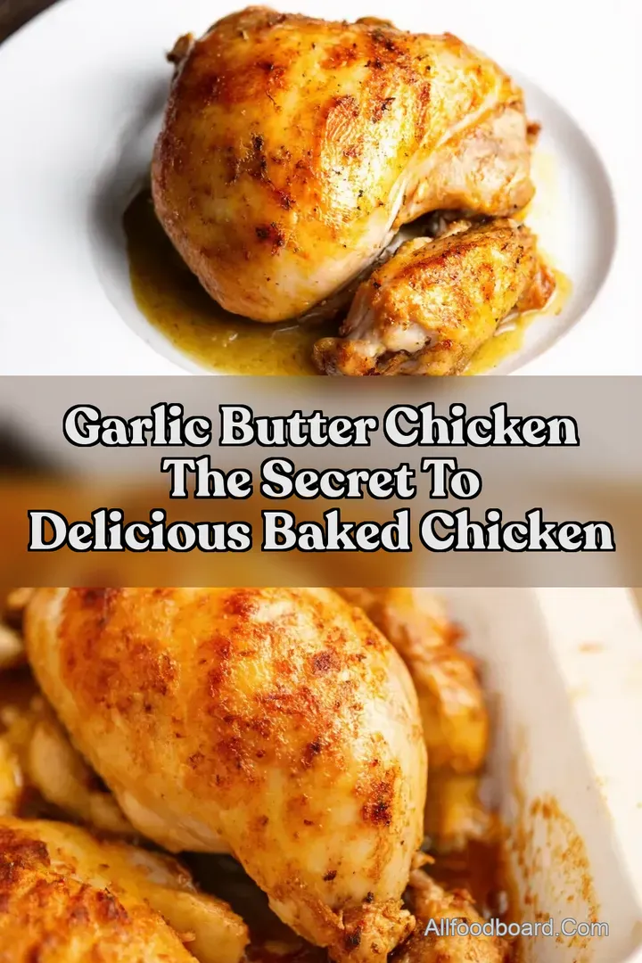 Garlic Butter Chicken The Secret to Delicious Baked Chicken : PIN FOR LATER Garlic Butter Chicken The Secret to Delicious Baked Chicken