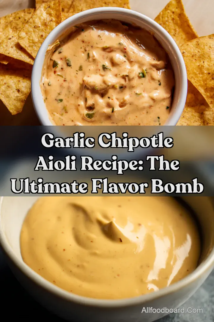 Garlic Chipotle Aioli Recipe: The Ultimate Flavor Bomb : PIN FOR LATER Garlic Chipotle Aioli Recipe: The Ultimate Flavor Bomb