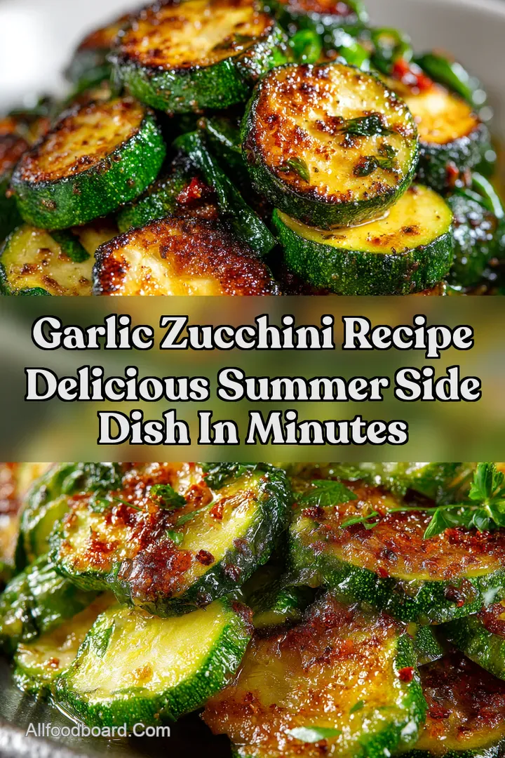 Garlic Zucchini Recipe Delicious Summer Side Dish in Minutes