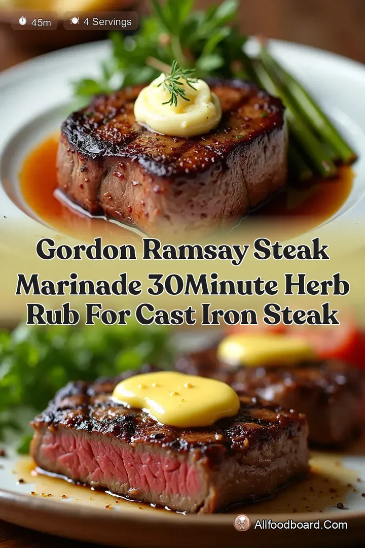 Gordon Ramsay Steak Marinade 30Minute Herb Rub for Cast Iron Steak
