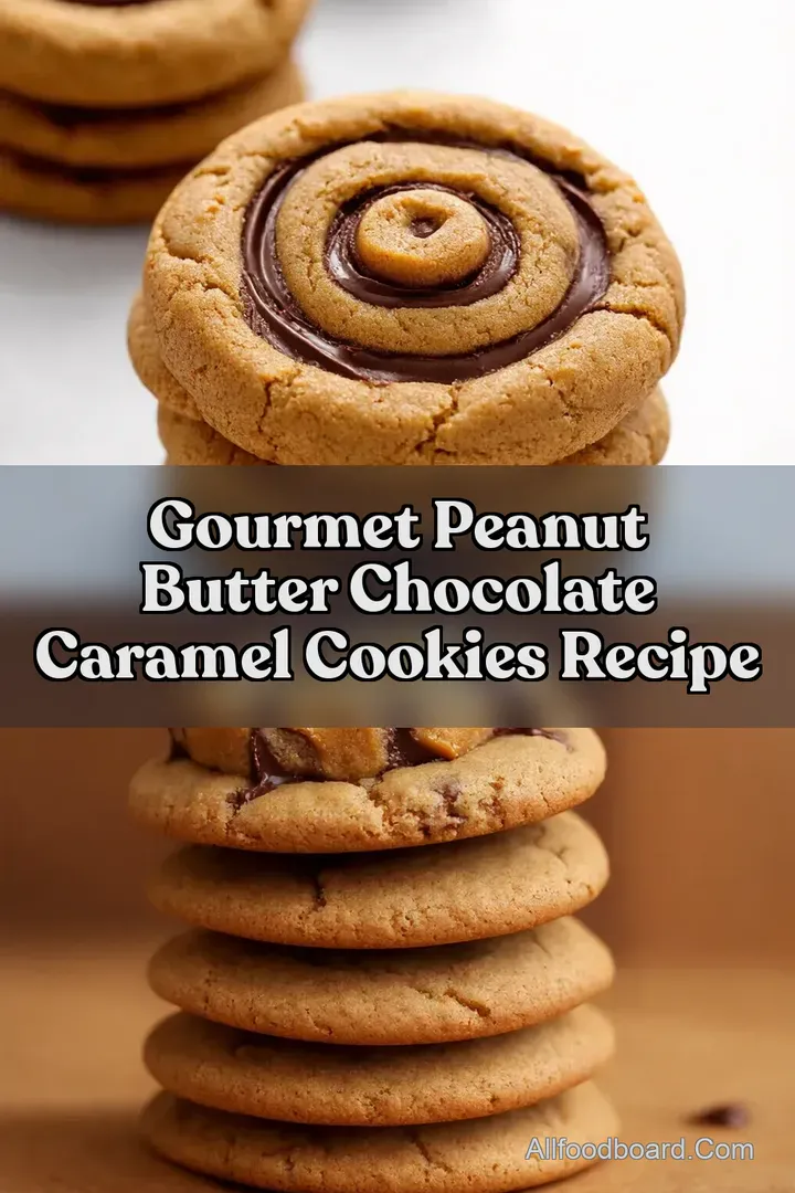 Gourmet Peanut Butter Chocolate Caramel Cookies Recipe : PIN FOR LATER Gourmet Peanut Butter Chocolate Caramel Cookies Recipe