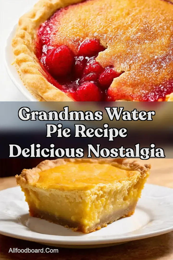 Grandmas Water Pie Recipe Delicious Nostalgia