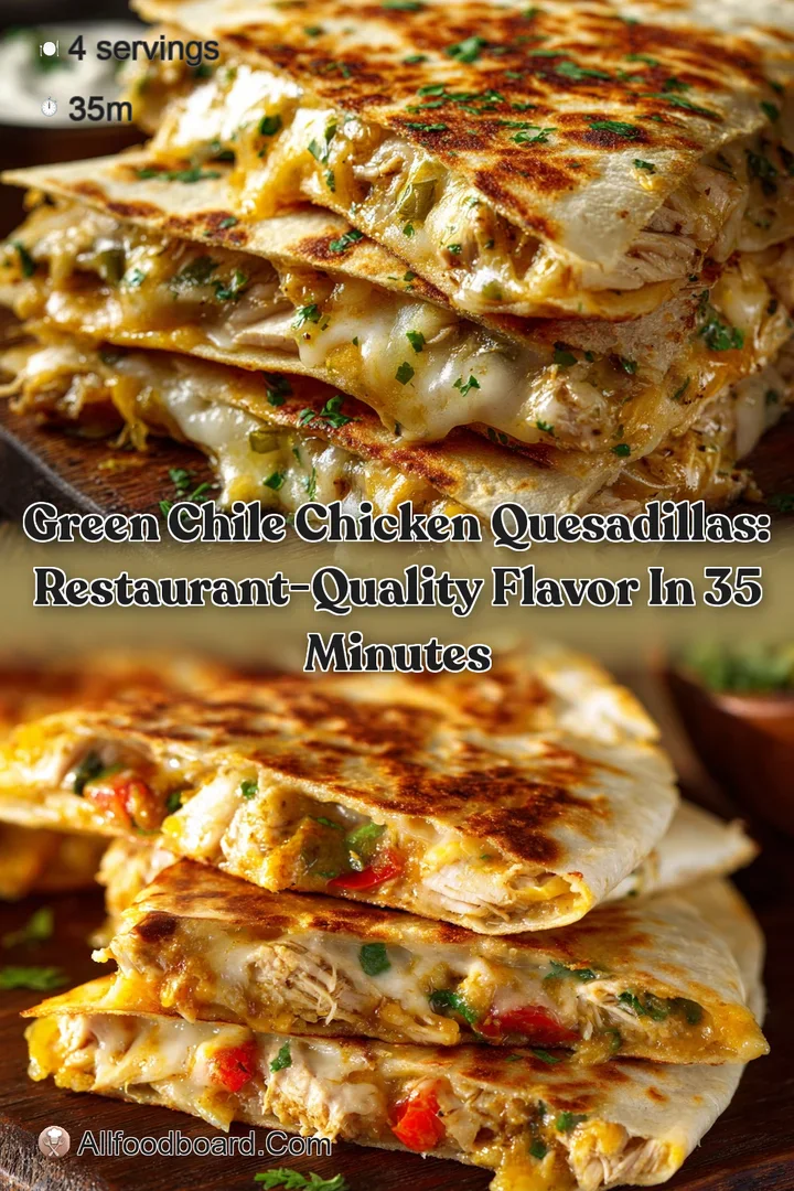 Green Chile Chicken Quesadillas: Restaurant-Quality Flavor in 35 Minutes