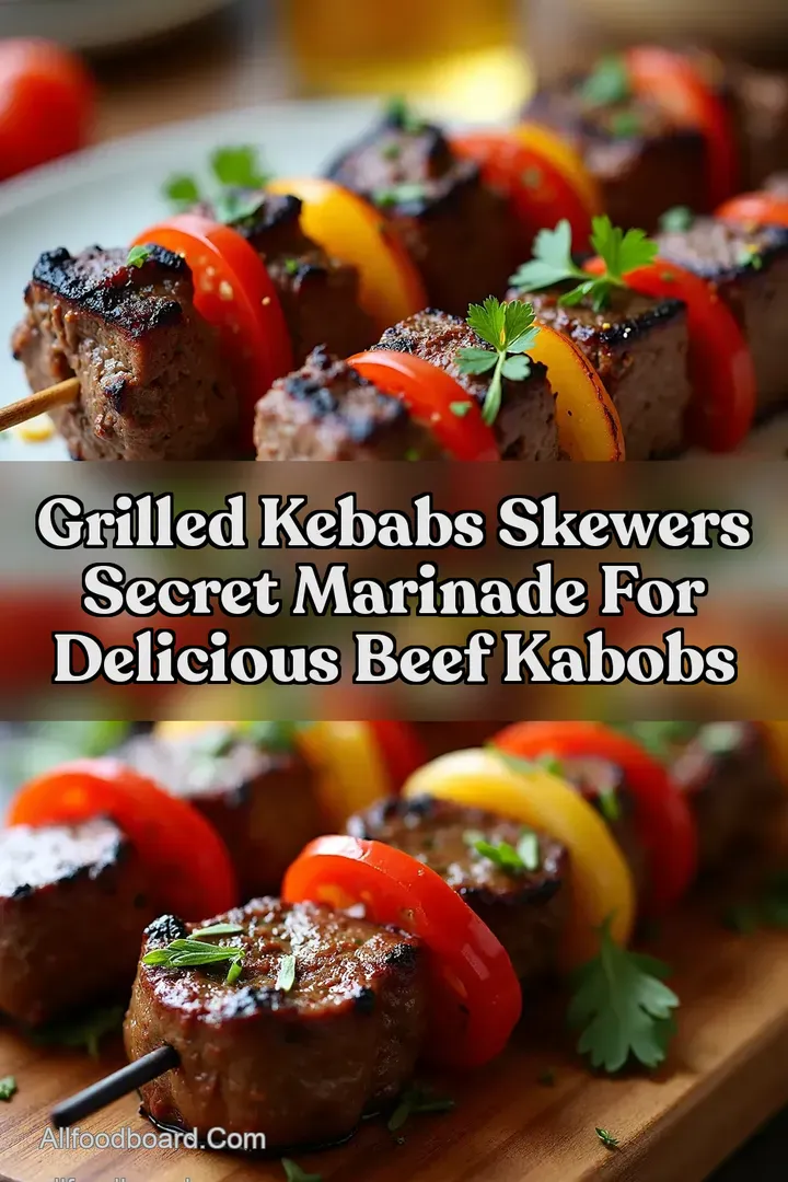 Grilled Kebabs Skewers Secret Marinade for Delicious Beef Kabobs