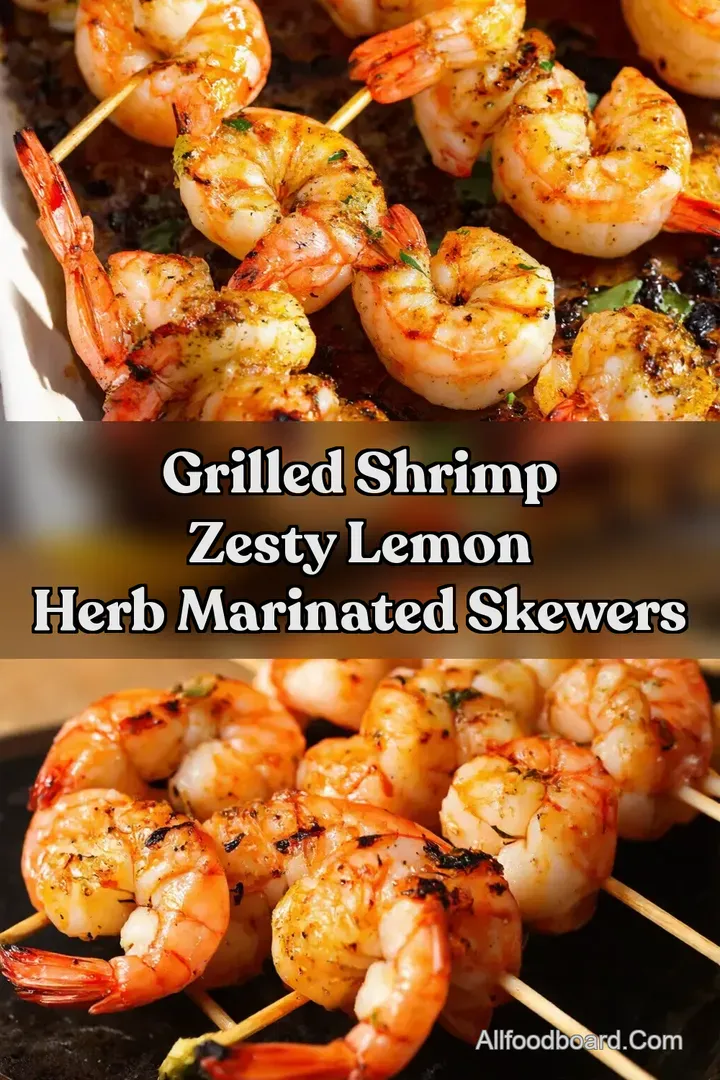 Grilled Shrimp Zesty Lemon Herb Marinated Skewers