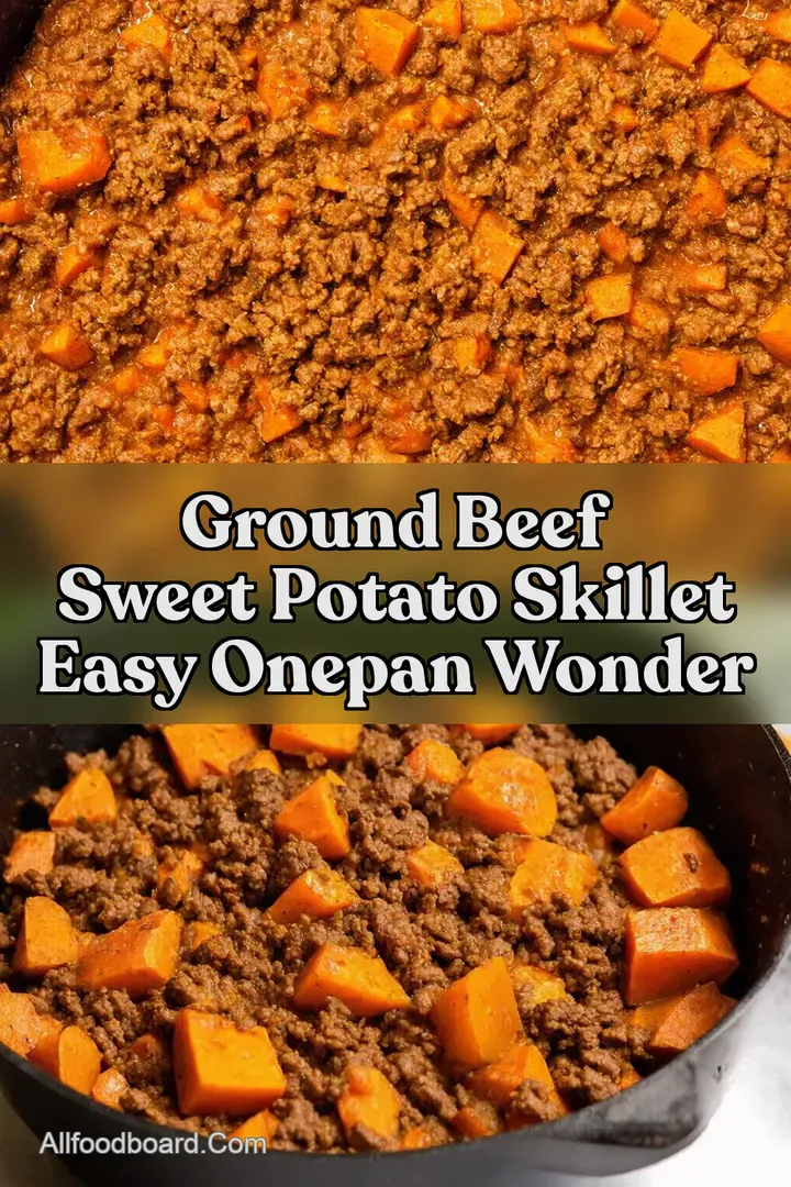 Ground Beef Sweet Potato Skillet Easy OnePan Wonder : PIN FOR LATER Ground Beef Sweet Potato Skillet Easy OnePan Wonder
