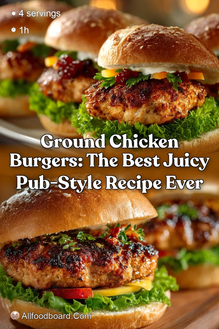 Ground Chicken Burgers: The Best Juicy Pub-Style Recipe Ever