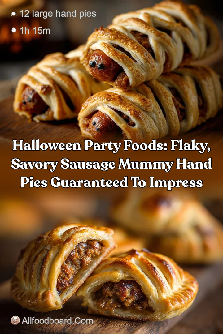 Halloween Party Foods: Flaky Savory Sausage Mummy Hand Pies Guaranteed to Impress
