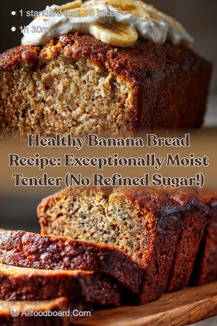 Healthy Banana Bread Recipe: Exceptionally Moist Tender (No Refined Sugar!)