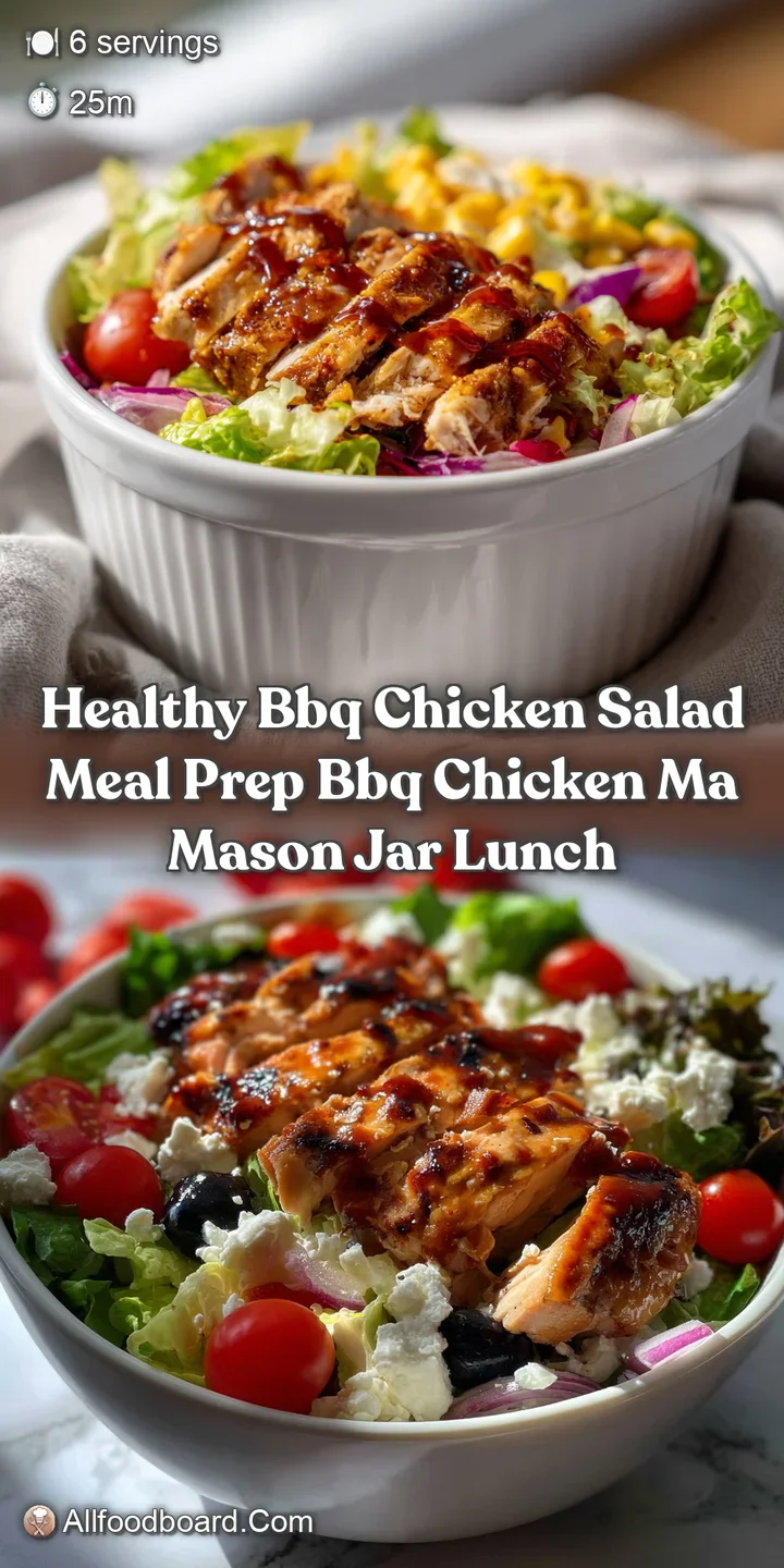 Healthy Bbq Chicken Salad Meal Prep Bbq Chicken Ma Mason Jar Lunch