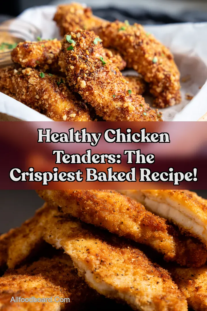 Healthy Chicken Tenders: The Crispiest Baked Recipe! : PIN FOR LATER Healthy Chicken Tenders: The Crispiest Baked Recipe!