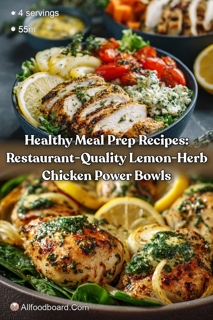 Healthy Meal Prep Recipes: Restaurant-Quality Lemon-Herb Chicken Power Bowls