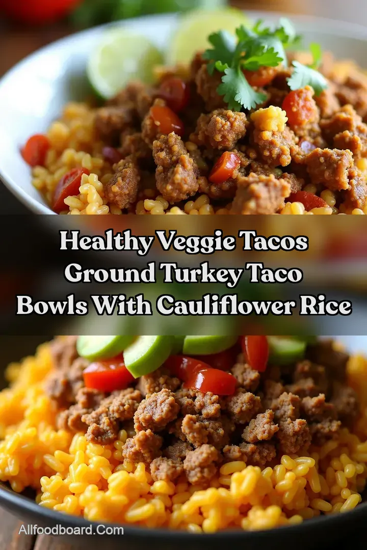 Healthy Veggie Tacos Ground Turkey Taco Bowls with Cauliflower Rice
