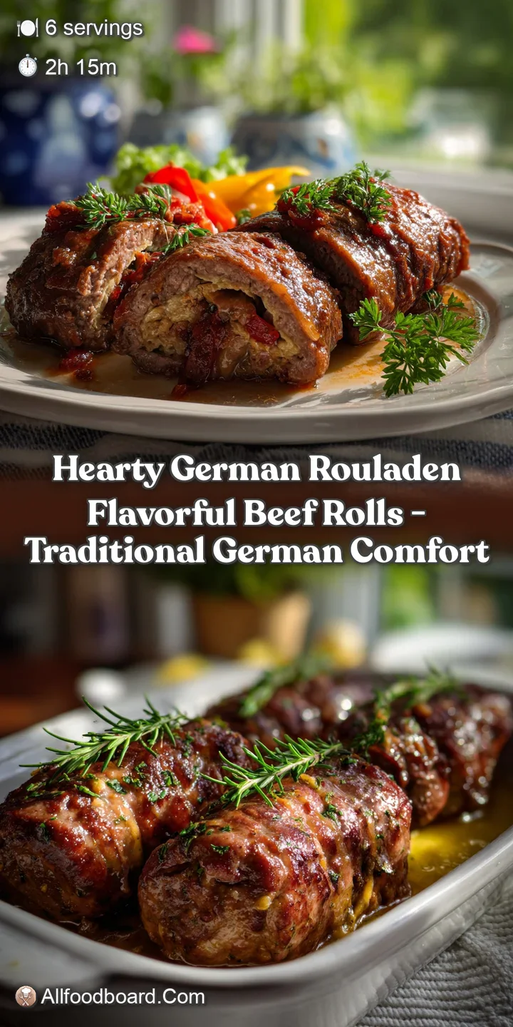Hearty German Rouladen Flavorful Beef Rolls - Traditional German Comfort