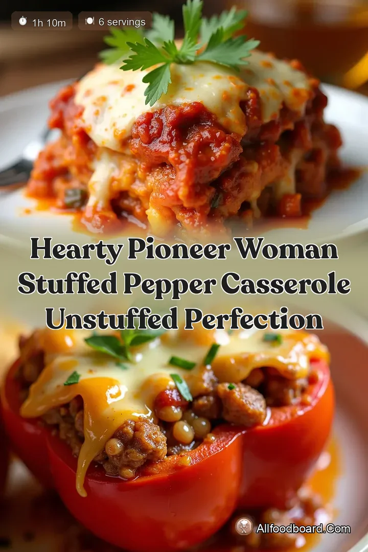 Hearty Pioneer Woman Stuffed Pepper Casserole Unstuffed Perfection