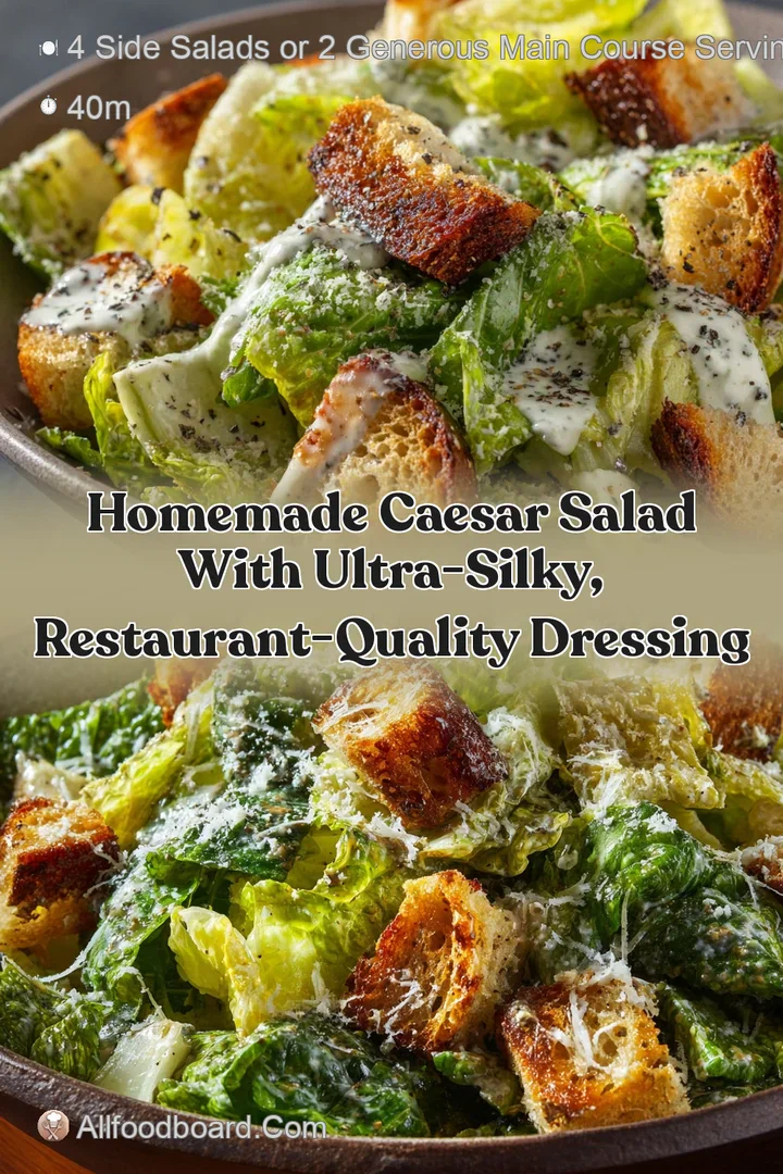 Homemade Caesar Salad with Ultra-Silky Restaurant-Quality Dressing