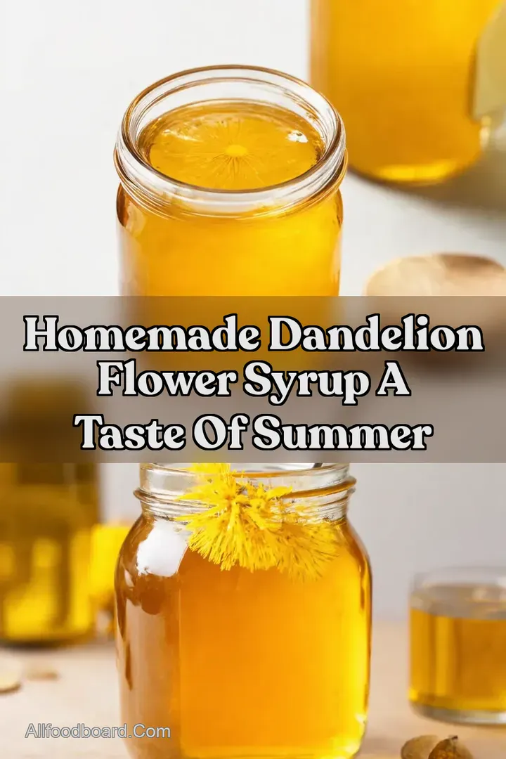 Homemade Dandelion Flower Syrup A Taste of Summer