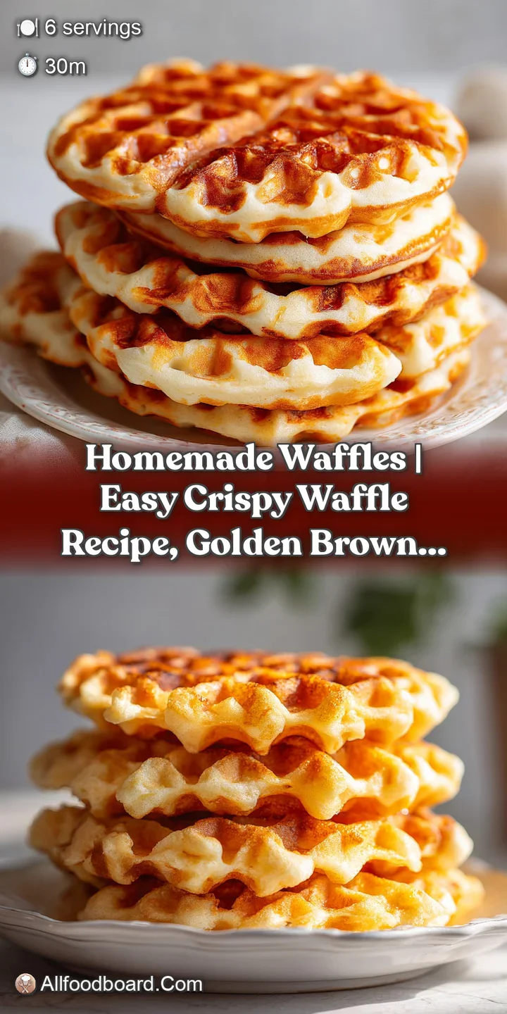 Close-up of a perfectly golden waffle with deep, crisp pockets and a slightly browned, inviting edge.