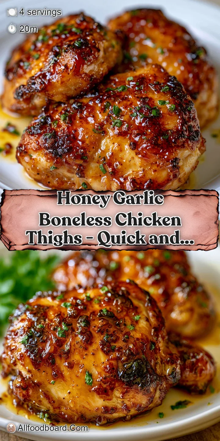 Extreme close-up of a sticky, caramelized chicken thigh with a glistening surface and toasted minced garlic.