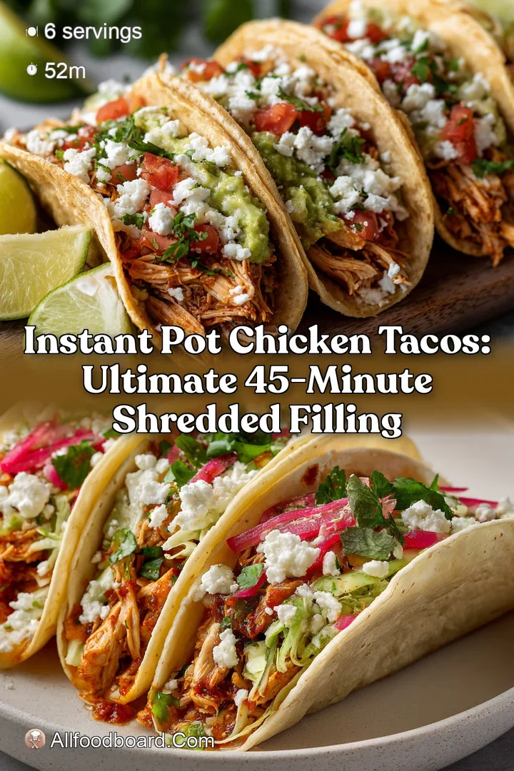 Instant Pot Chicken Tacos: Ultimate 45-Minute Shredded Filling