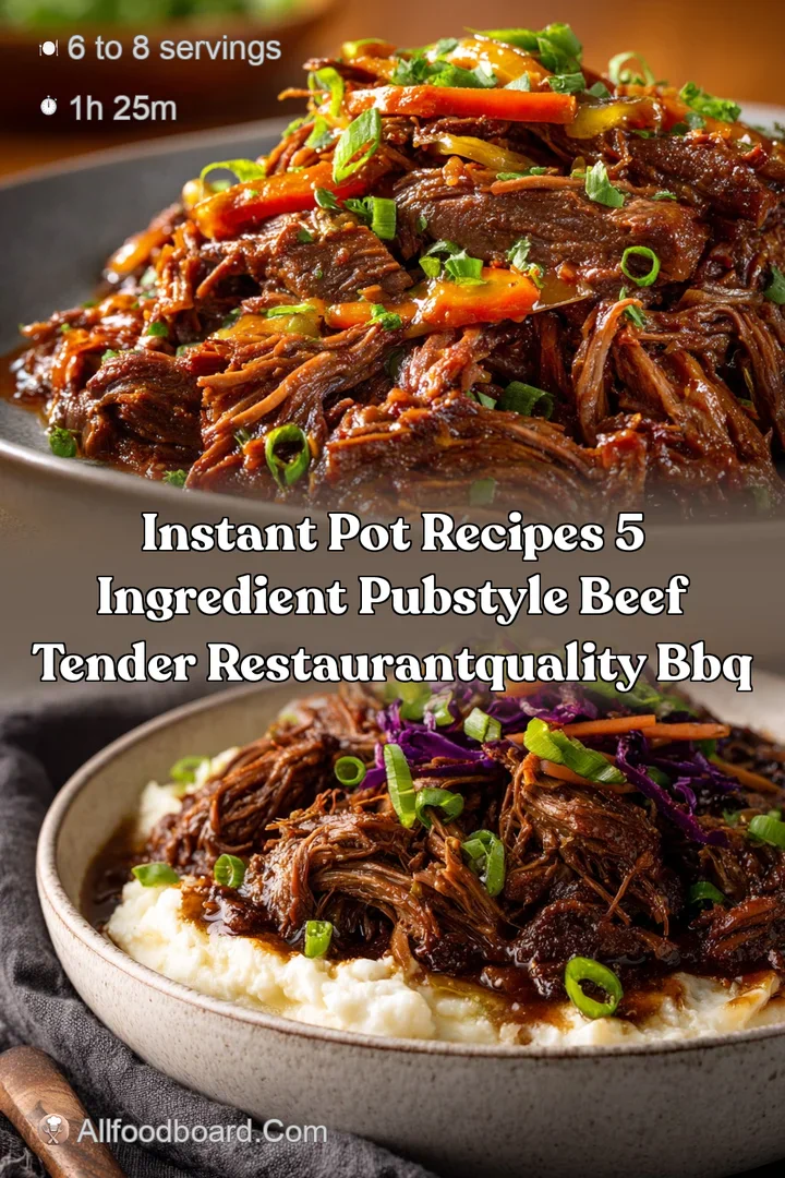 Instant Pot Recipes 5 Ingredient PubStyle Beef Tender restaurantquality BBQ