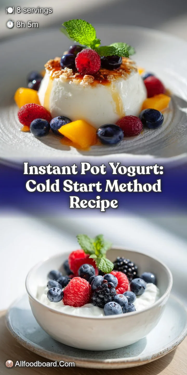 Close-up showing the velvety texture of fresh, creamy yogurt. Soft shadows enhance the smooth, inviting appearance of this...