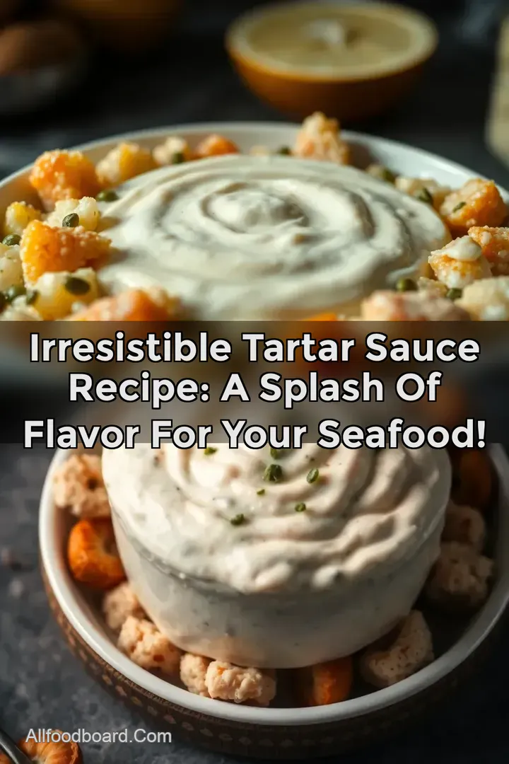 Irresistible Tartar Sauce Recipe: A Splash of Flavor for Your Seafood! : PIN FOR LATER Irresistible Tartar Sauce Recipe: A Splash of Flavor for Your Seafood!