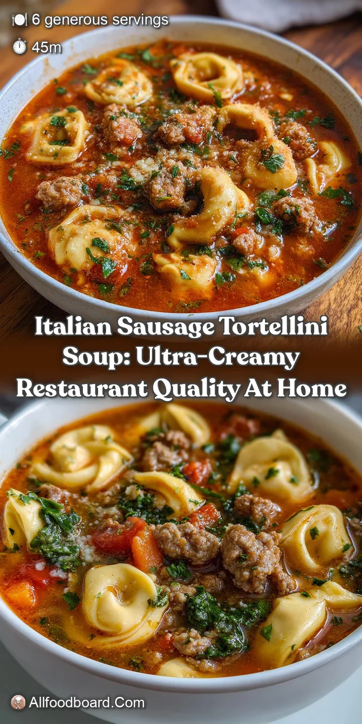 Italian Sausage Tortellini Soup: Ultra-Creamy Restaurant Quality At Home