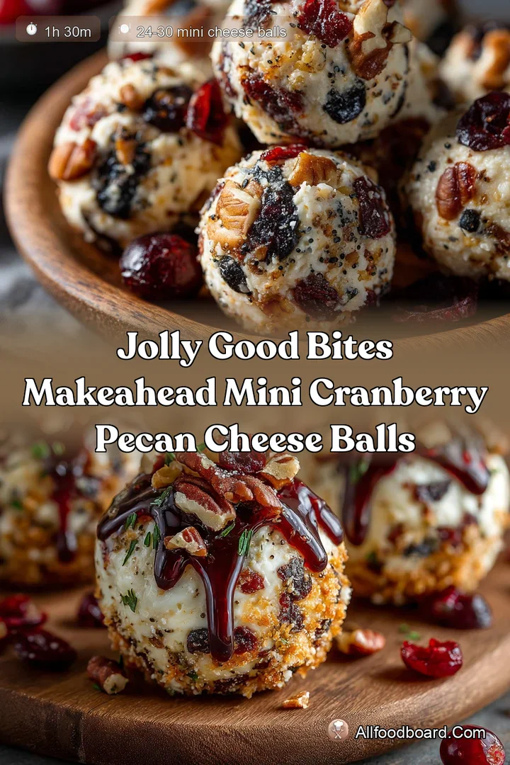 Jolly Good Bites MakeAhead Mini Cranberry Pecan Cheese Balls