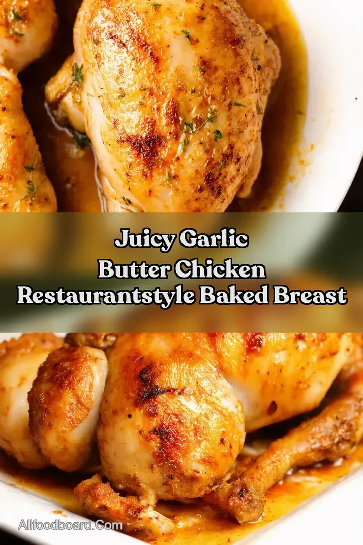 Juicy Garlic Butter Chicken RestaurantStyle Baked Breast