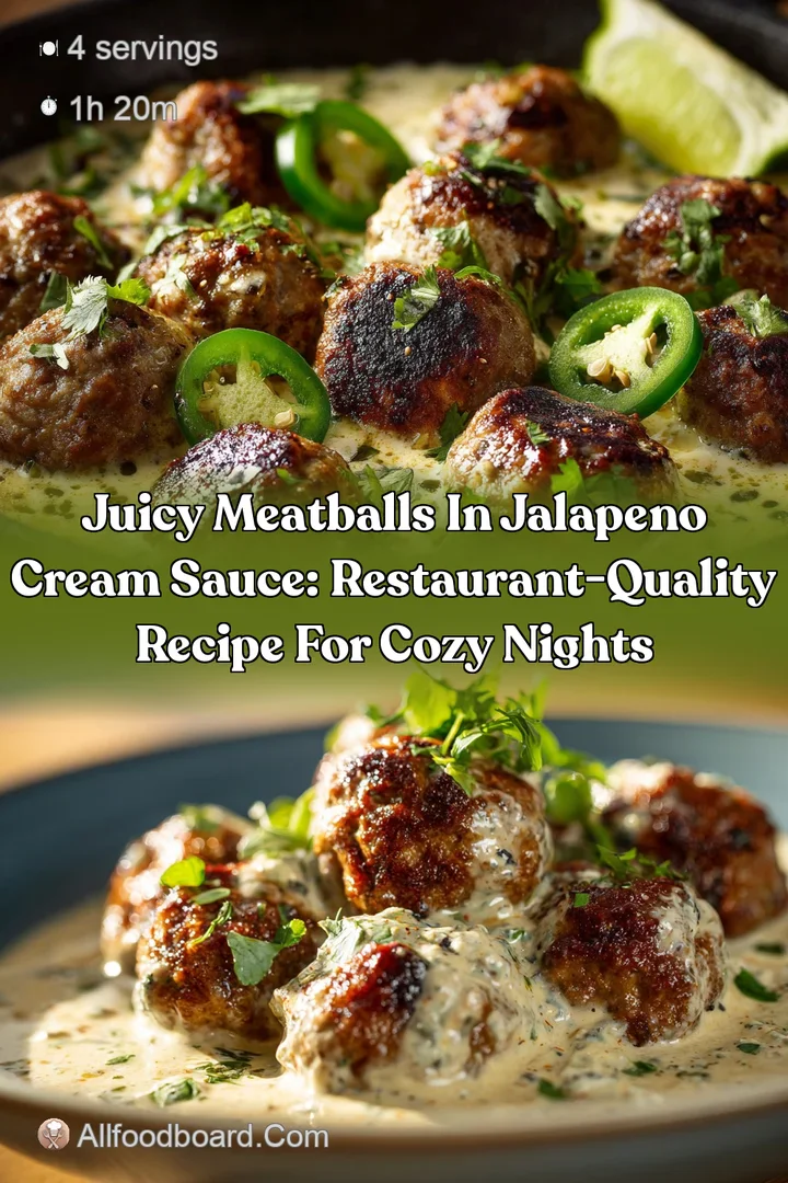 Juicy Meatballs in Jalapeno Cream Sauce: Restaurant-Quality Recipe for Cozy Nights