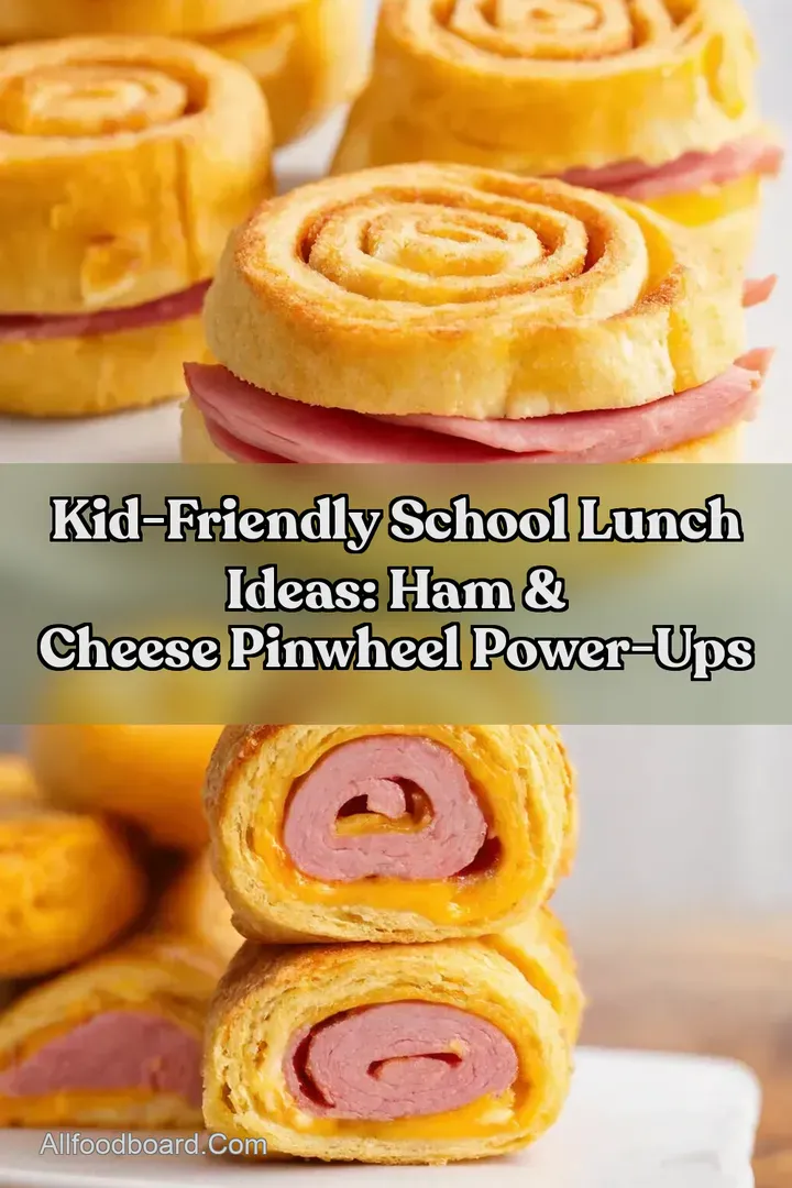 Kid-Friendly School Lunch Ideas: Ham & Cheese Pinwheel Power-Ups : PIN FOR LATER Kid-Friendly School Lunch Ideas: Ham & Cheese Pinwheel Power-Ups