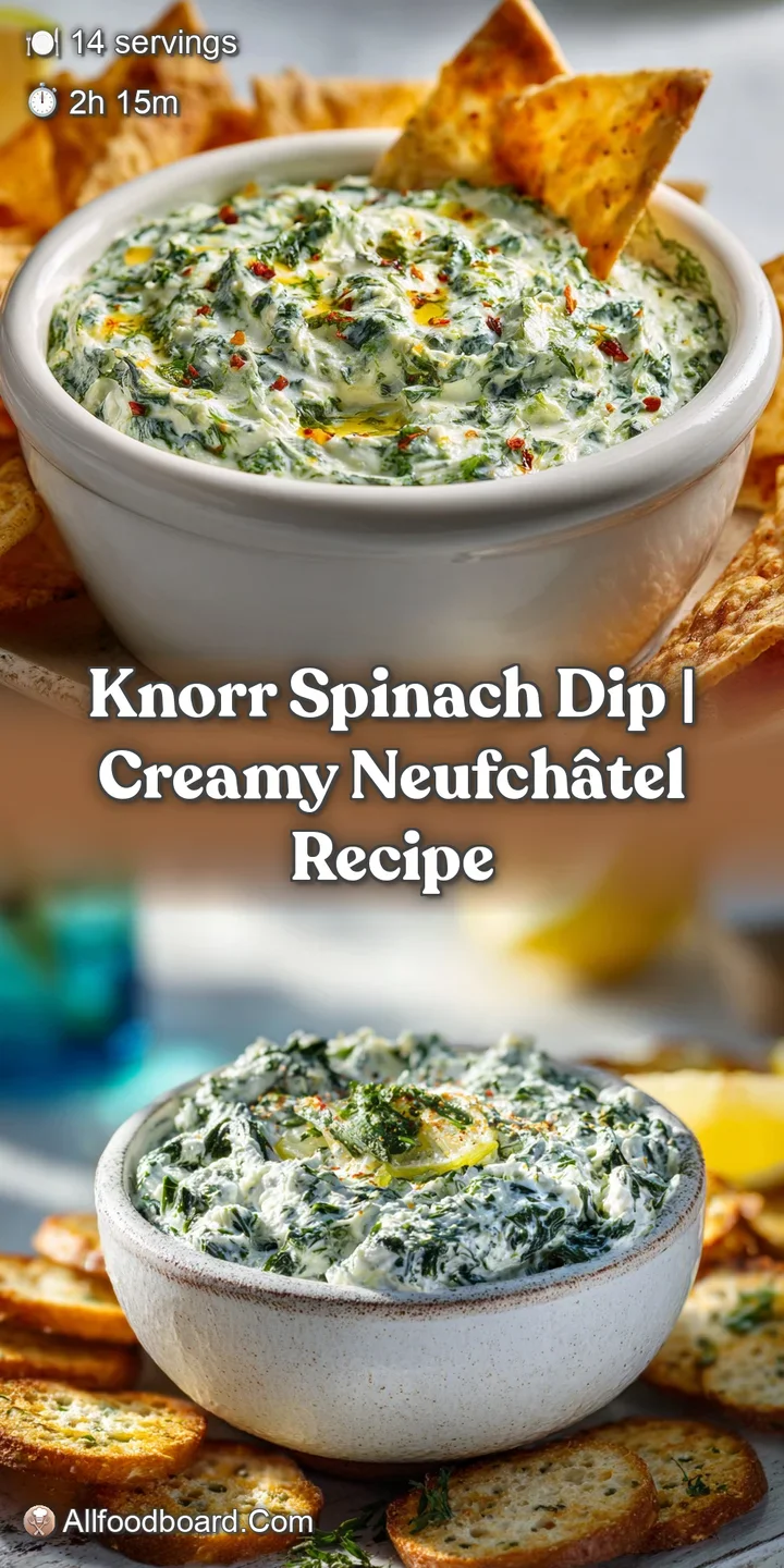Close-up of creamy, textured spinach dip with visible herbs. Inviting, warm, and ready to be enjoyed.