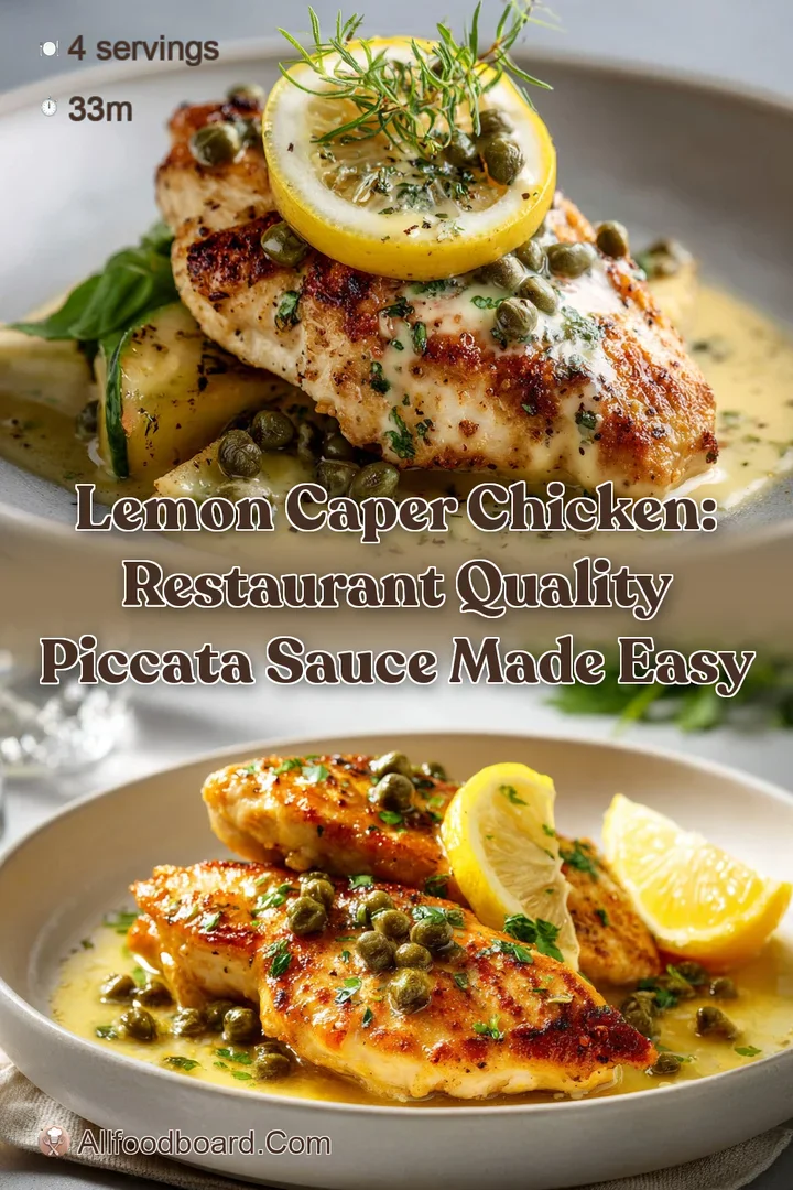 Lemon Caper Chicken: Restaurant Quality Piccata Sauce Made Easy