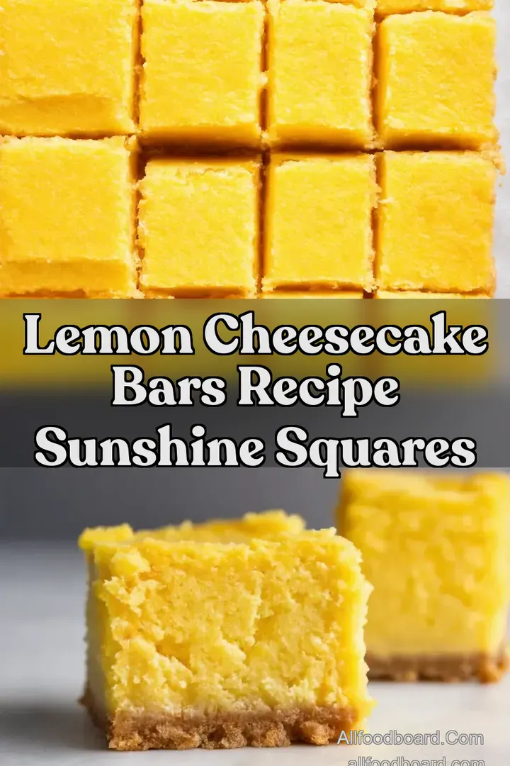 Lemon Cheesecake Bars Recipe Sunshine Squares