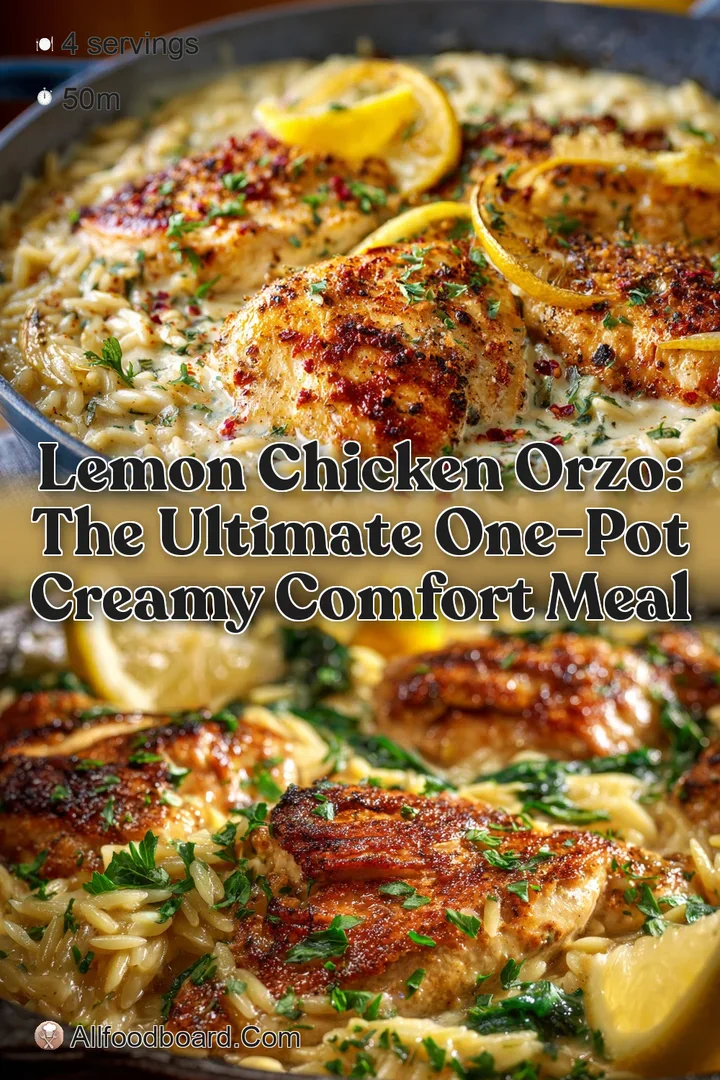 Lemon Chicken Orzo: The Ultimate One-Pot Creamy Comfort Meal